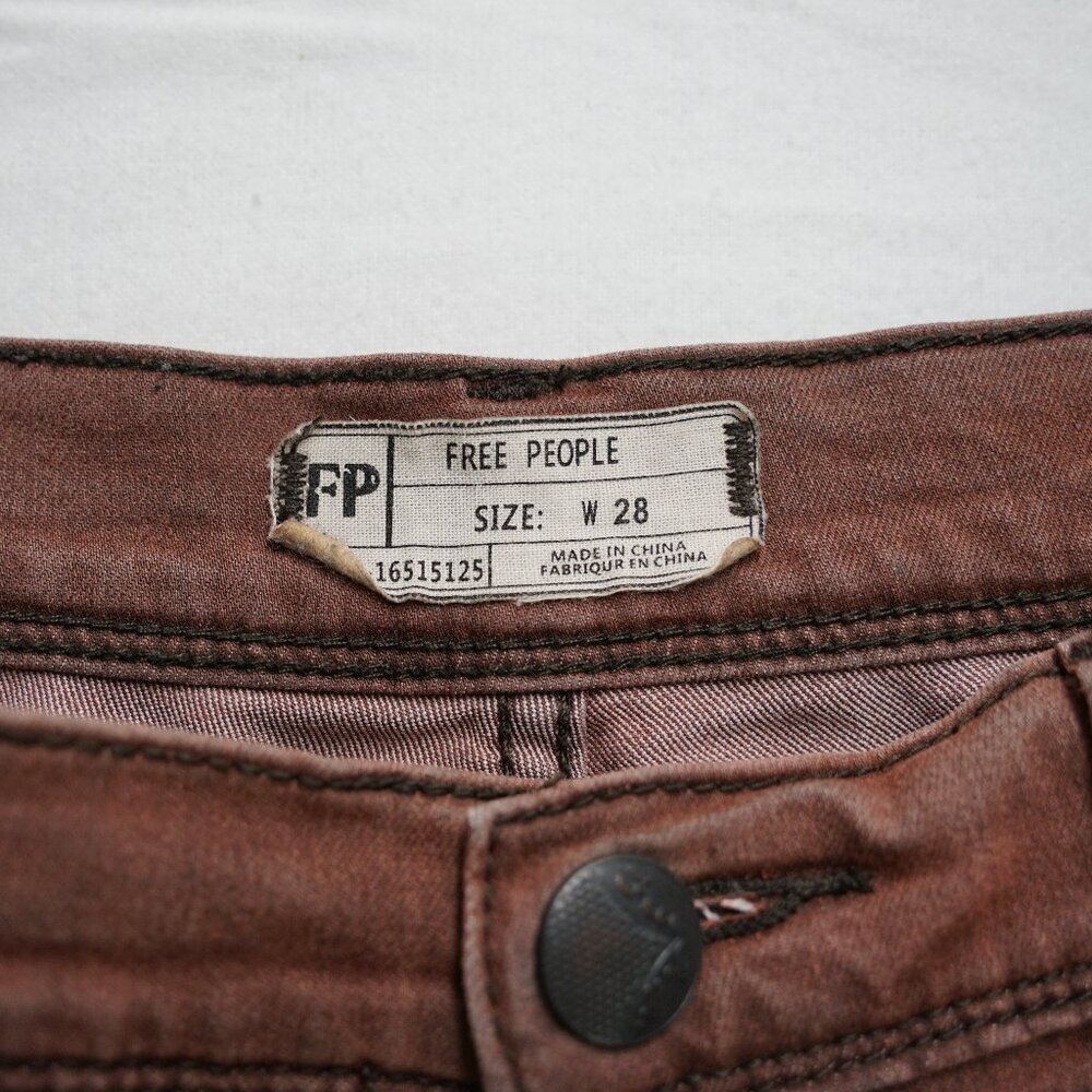 Free People 16515125 Pants, Womens Size W 28, Burgundy